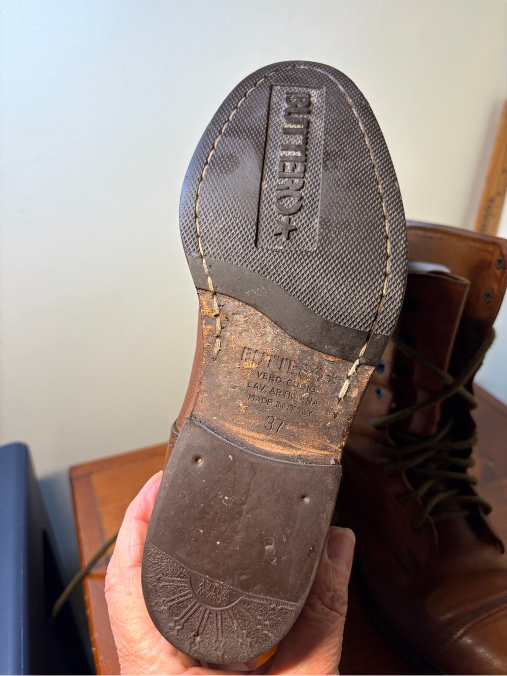 Rare BUTTERO Italian Made Leather Women’s Boots.  Nice Boots. Eu 37.    Us 7 - Picture 11 of 13